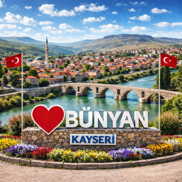 Kayseri Bünyan ilçesi görünümü
